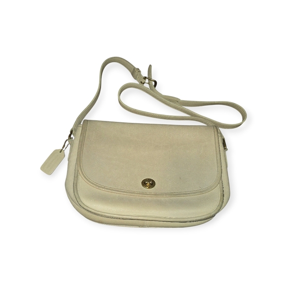 Coach Vintage City Bag #9790  Cream Leather Crossbody Bag - Picture 2 of 9